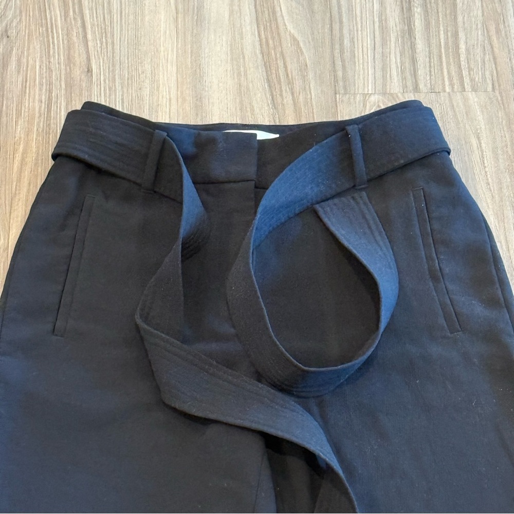 Wilfred Black Tie Front Cropped Trouser Crepe Pants Size 6 - Picture 7 of 15